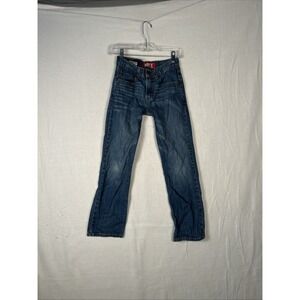 Woman's Levi's 514 Slim Straight Jeans Dark/Medium Wash Size 26x26 1/2.  #1484